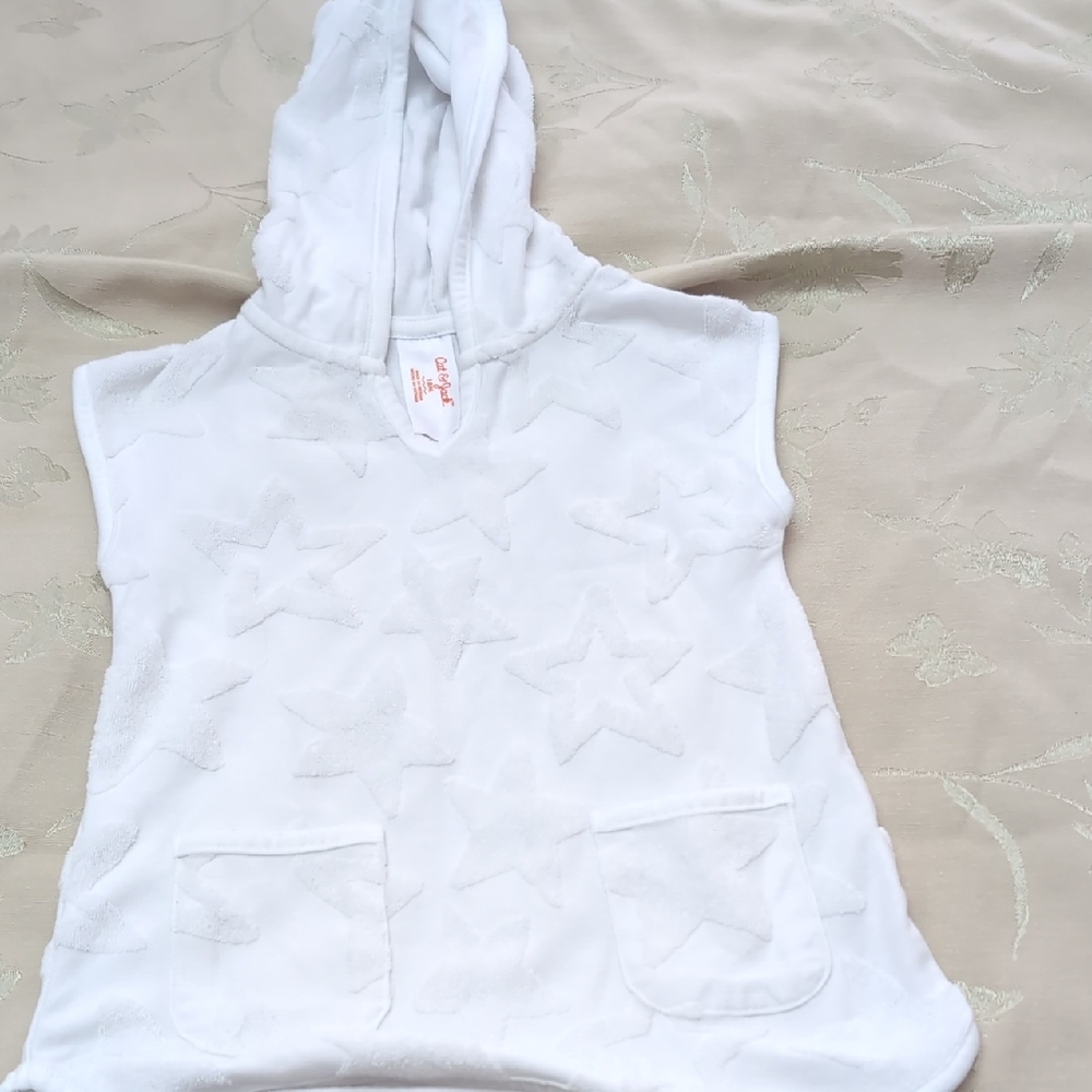 Cat & Jack White Hooded Coverup